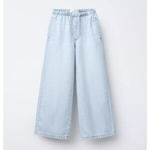 Zara Light Blue Wide-Leg Girl Jeans